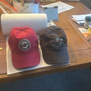 Two Minnesota Wild hats